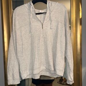 Cable & Gauge Light Gray Half-Zip Hoodie
